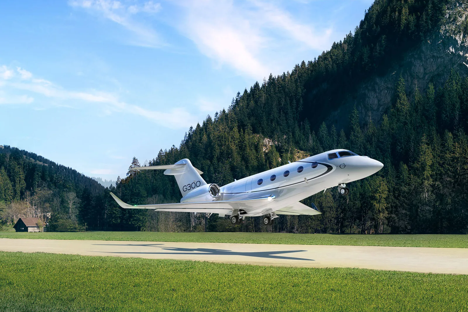 Private jet taking off on a private charter flight